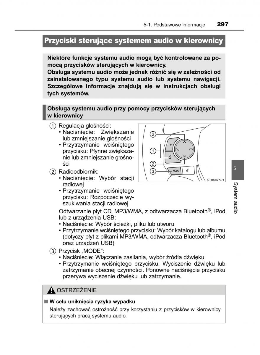 Toyota Auris Hybrid II 2 instrukcja obslugi / page 297