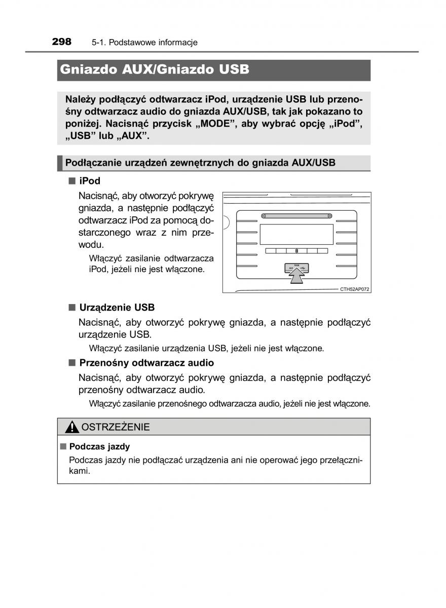 Toyota Auris Hybrid II 2 instrukcja obslugi / page 298