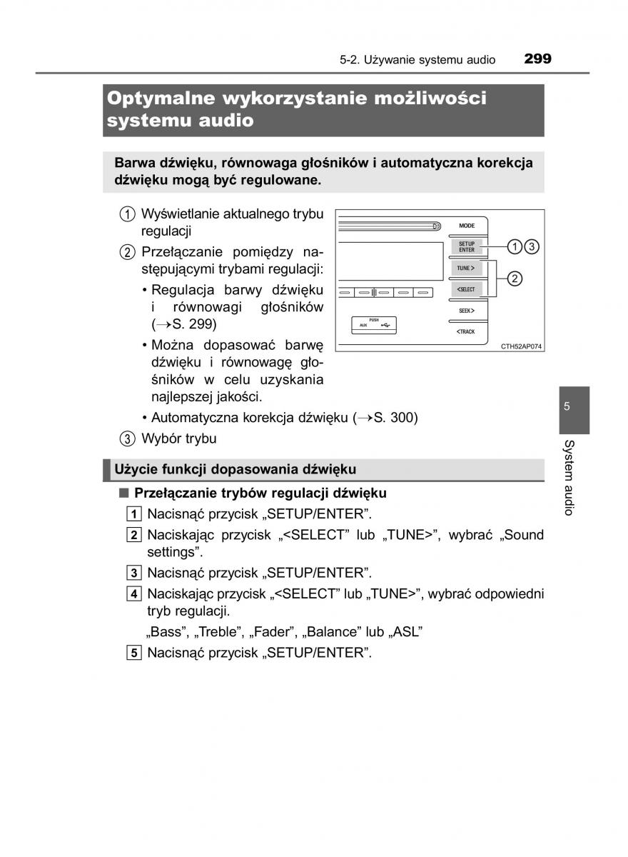 Toyota Auris Hybrid II 2 instrukcja obslugi / page 299