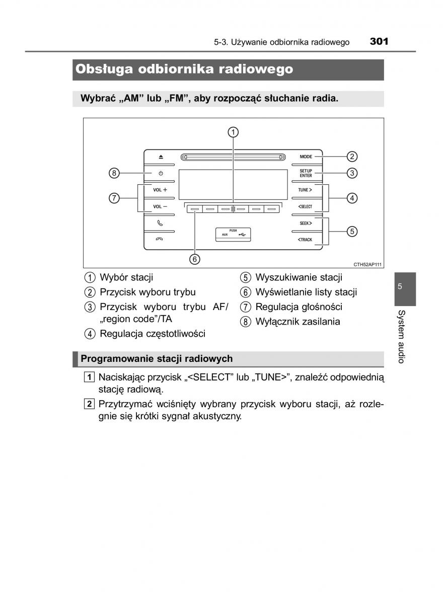 Toyota Auris Hybrid II 2 instrukcja obslugi / page 301