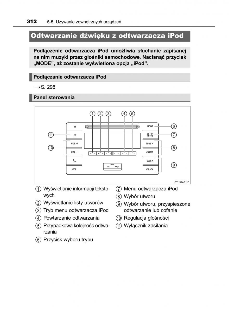 Toyota Auris Hybrid II 2 instrukcja obslugi / page 312