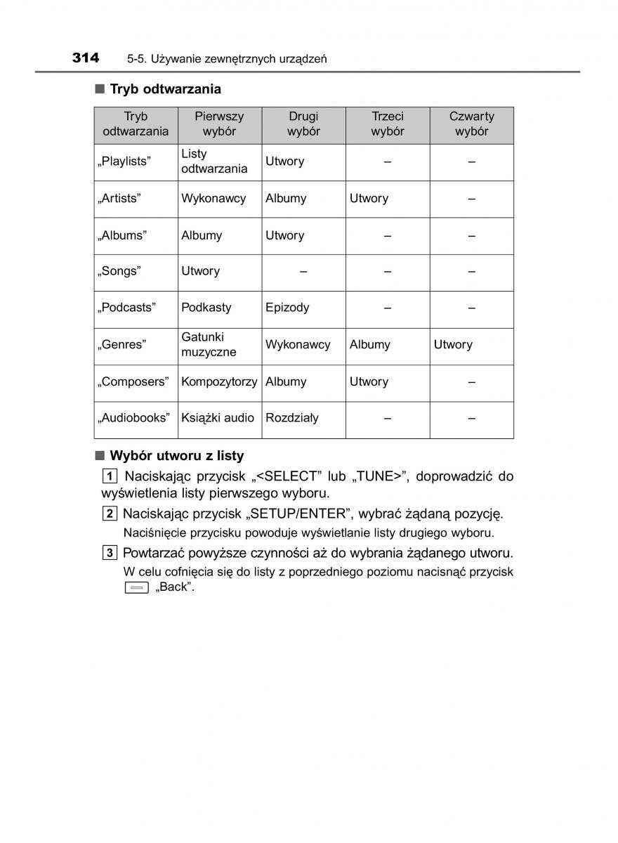 Toyota Auris Hybrid II 2 instrukcja obslugi / page 314