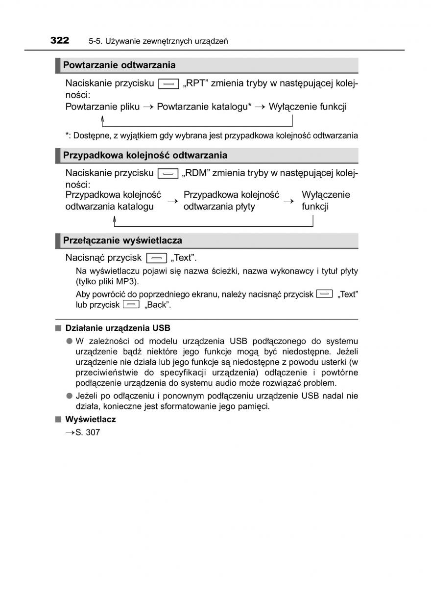 Toyota Auris Hybrid II 2 instrukcja obslugi / page 322