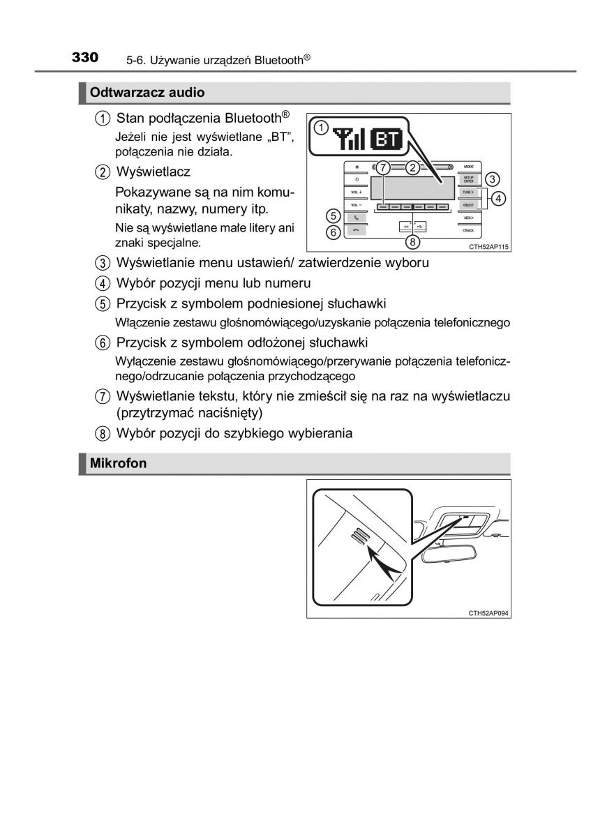 Toyota Auris Hybrid II 2 instrukcja obslugi / page 330