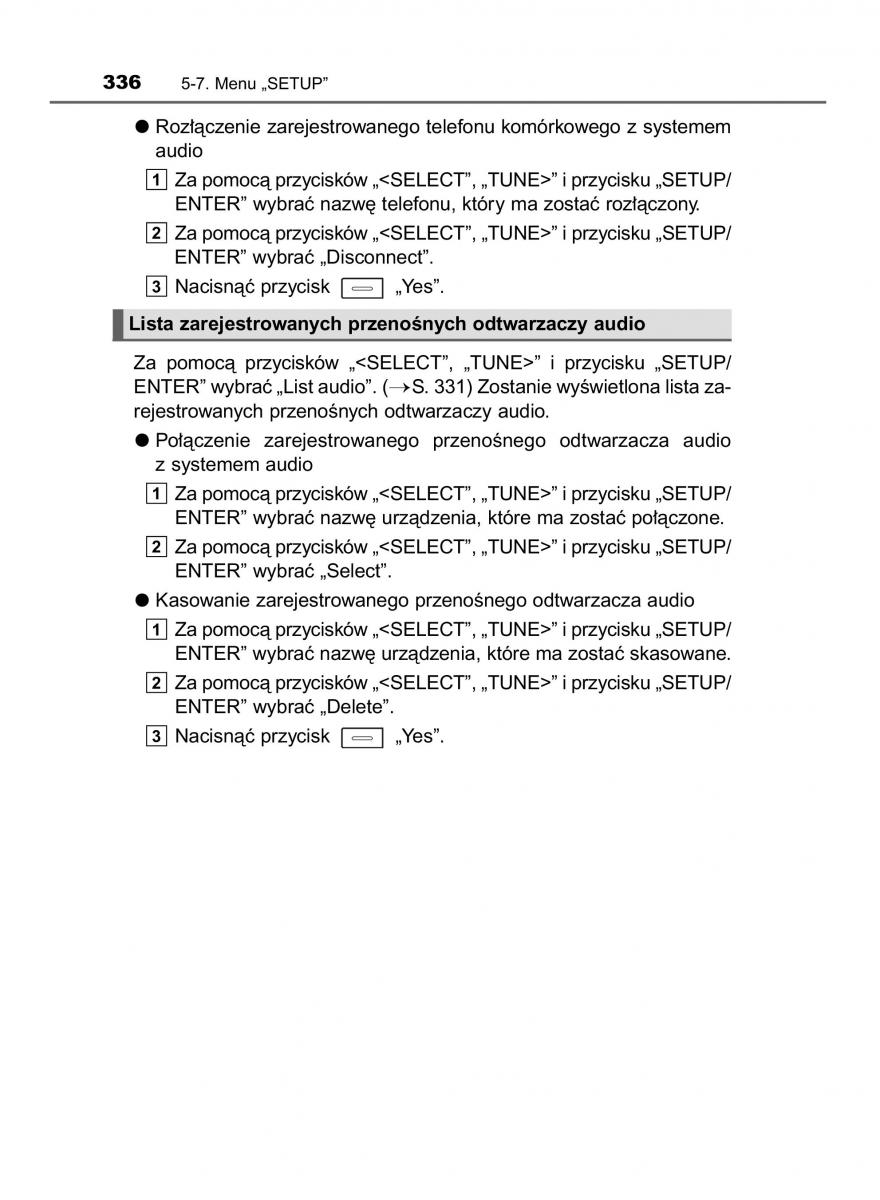 Toyota Auris Hybrid II 2 instrukcja obslugi / page 336