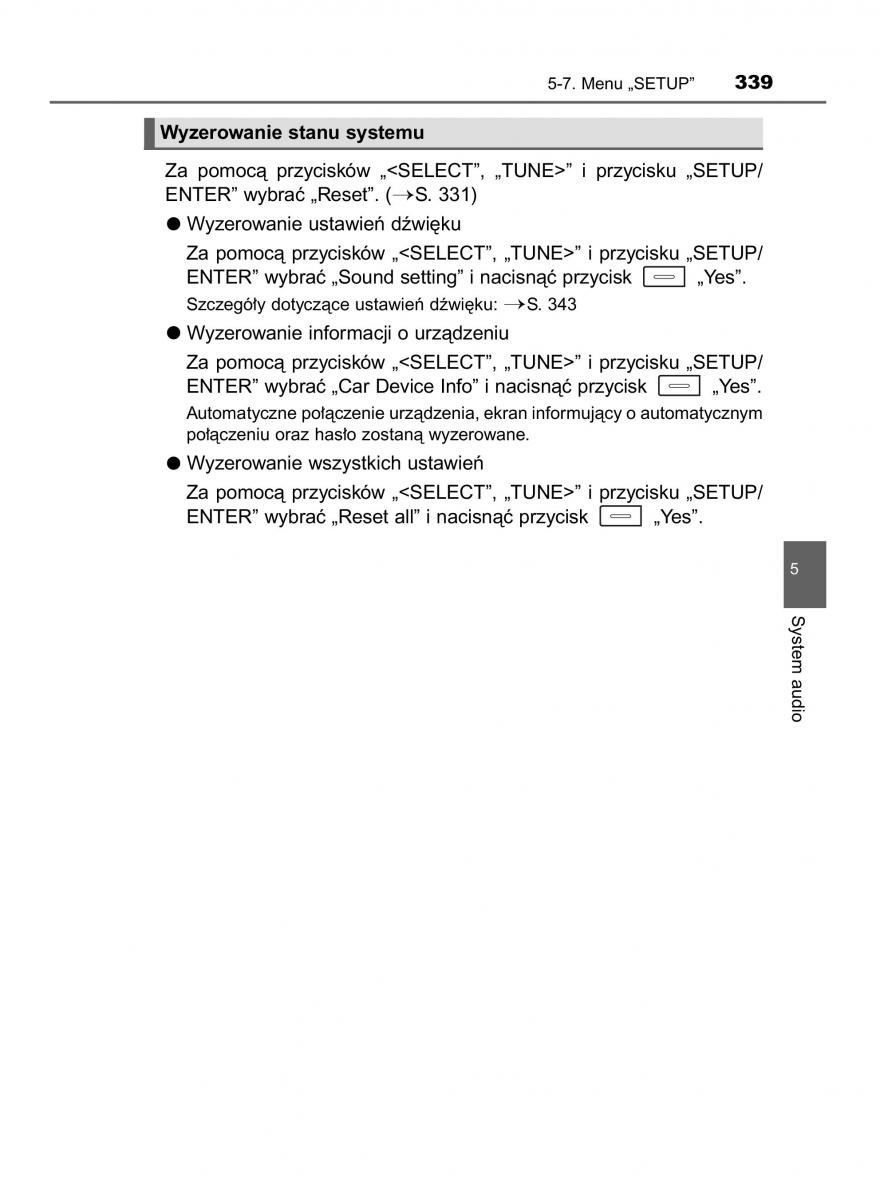 Toyota Auris Hybrid II 2 instrukcja obslugi / page 339