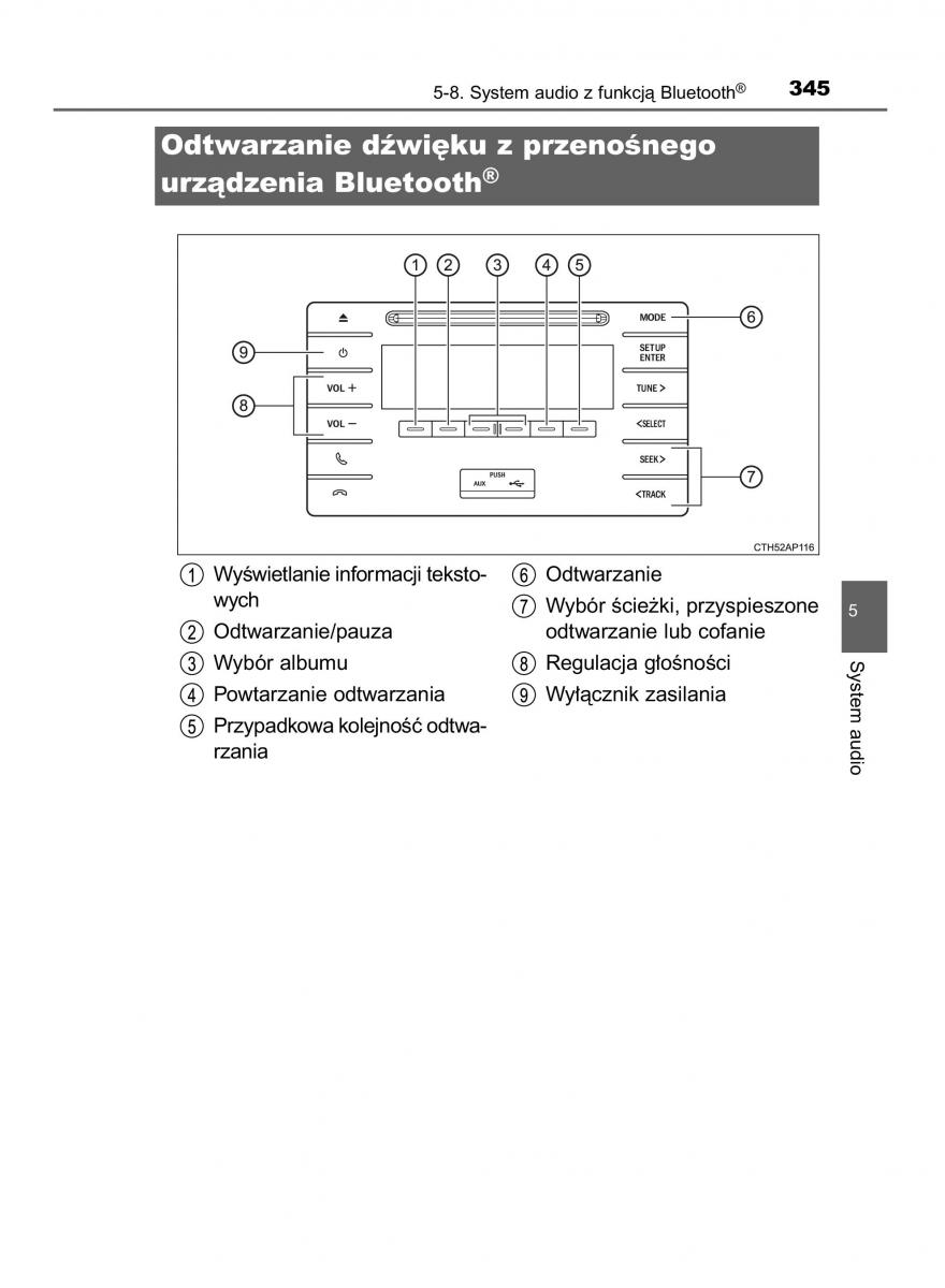 Toyota Auris Hybrid II 2 instrukcja obslugi / page 345