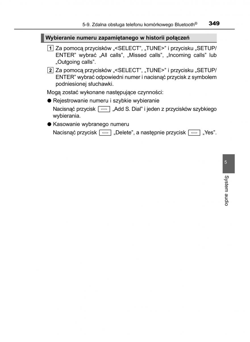 Toyota Auris Hybrid II 2 instrukcja obslugi / page 349