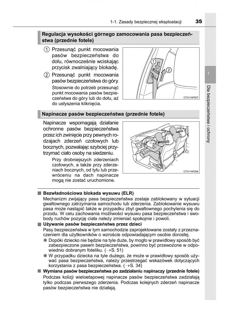 Toyota Auris Hybrid II 2 instrukcja obslugi / page 35