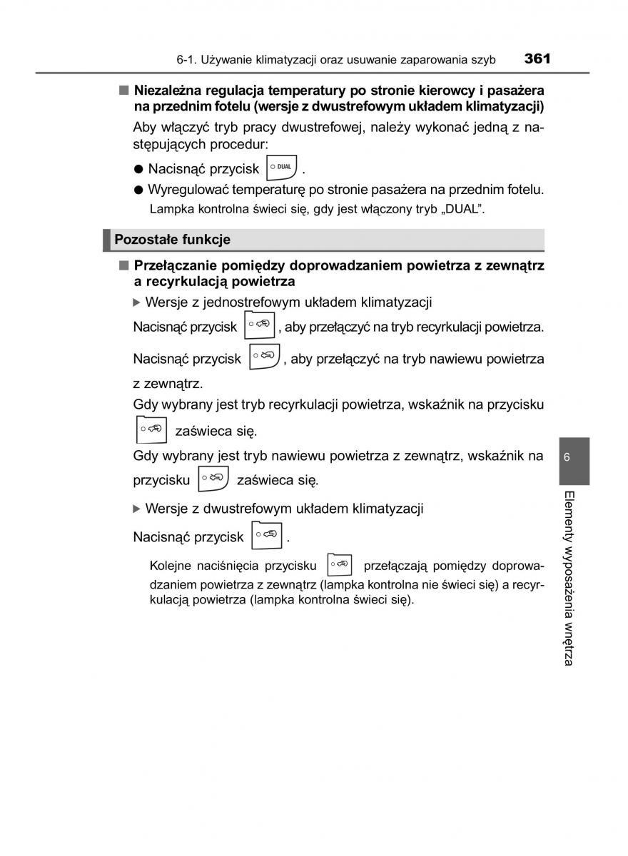 Toyota Auris Hybrid II 2 instrukcja obslugi / page 361