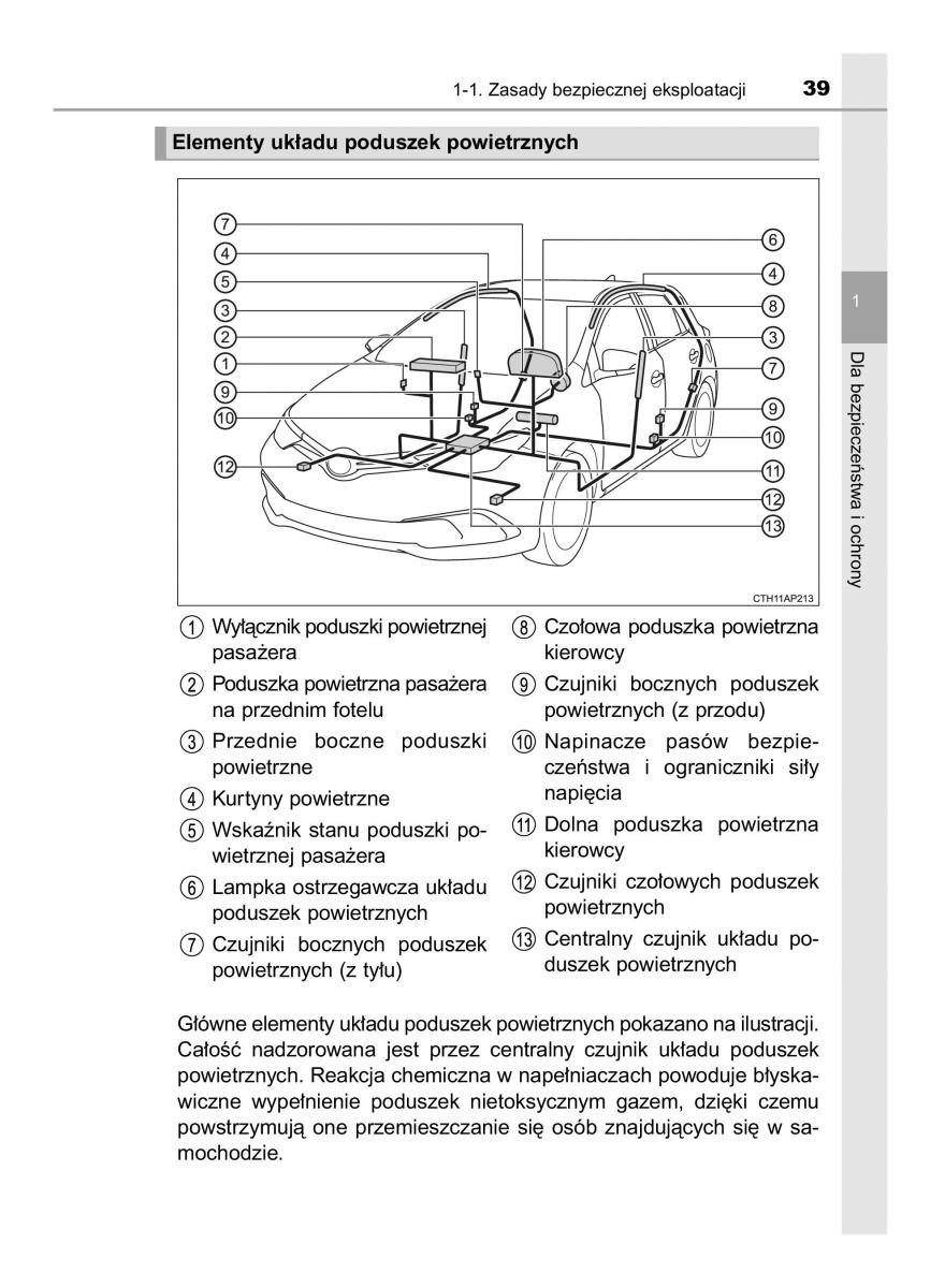 Toyota Auris Hybrid II 2 instrukcja obslugi / page 39