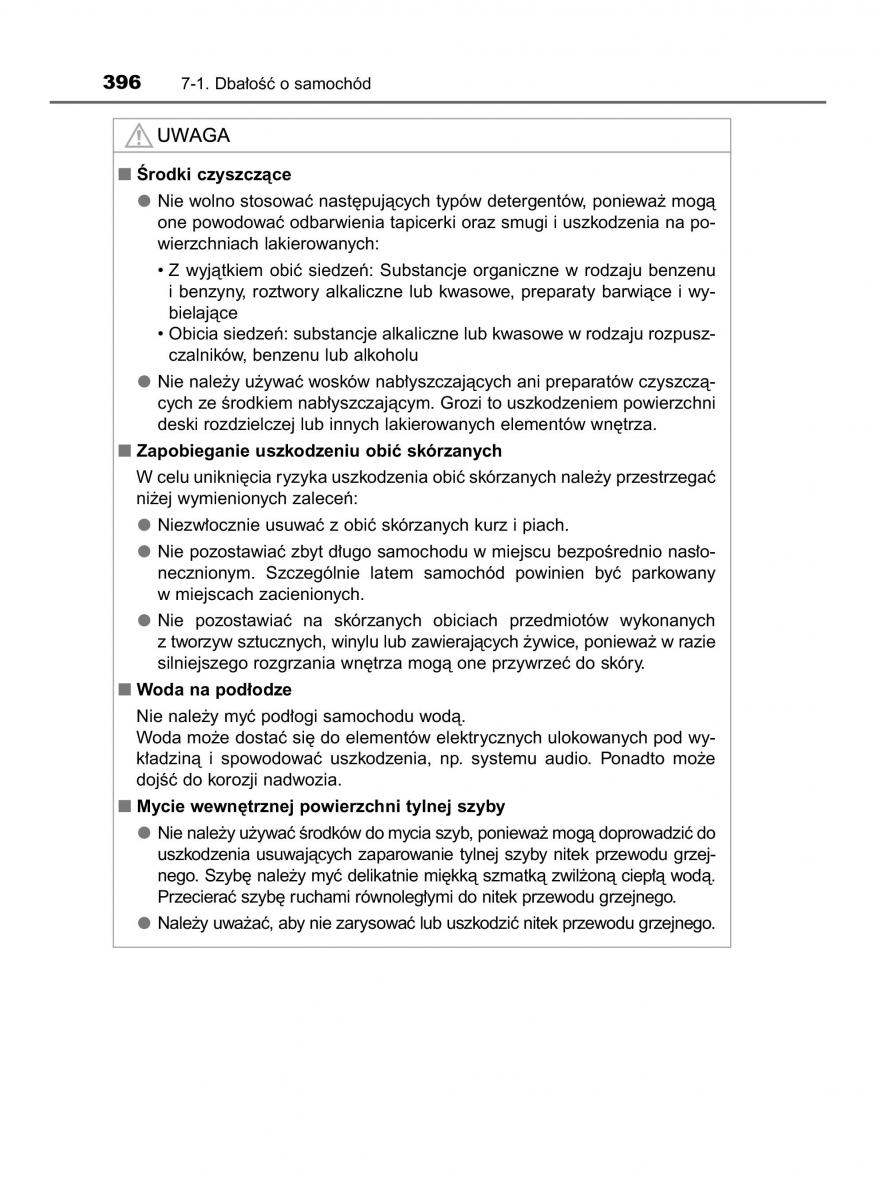 Toyota Auris Hybrid II 2 instrukcja obslugi / page 396