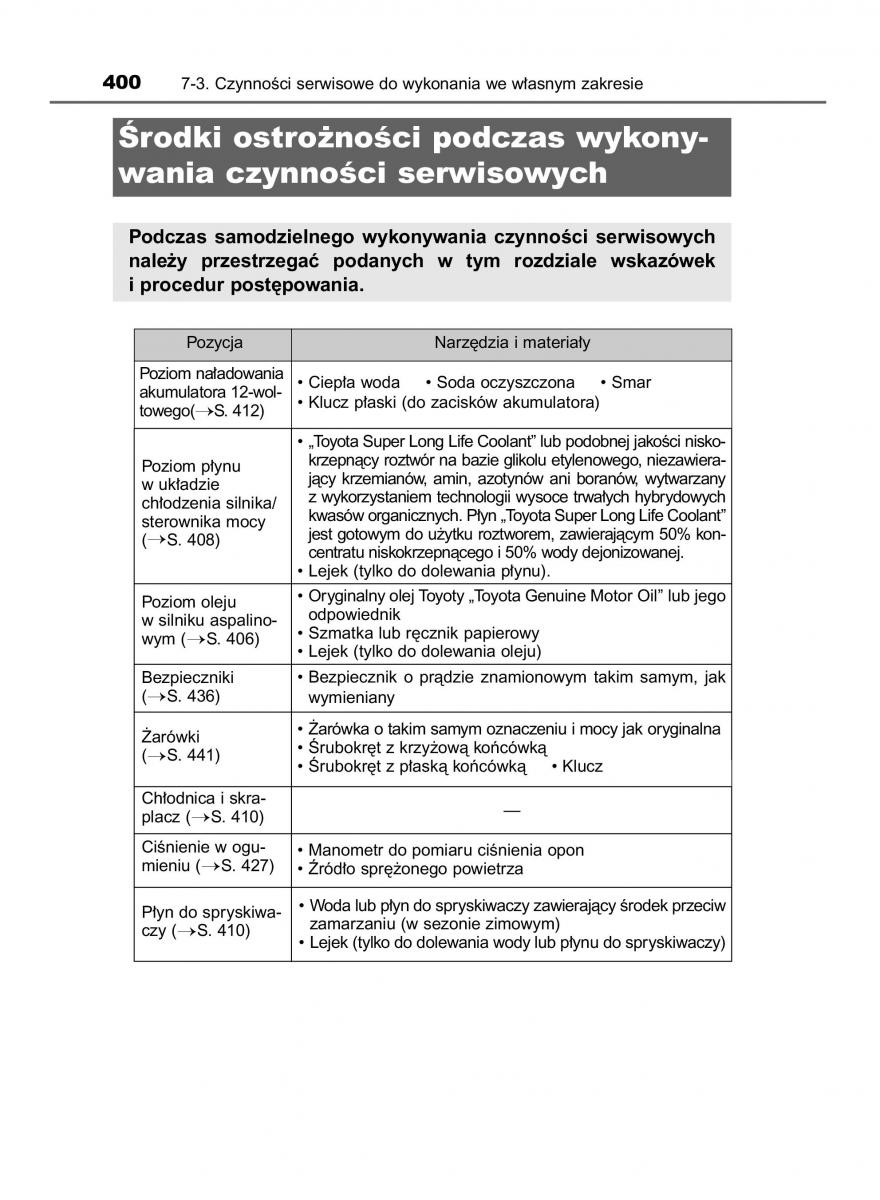 Toyota Auris Hybrid II 2 instrukcja obslugi / page 400