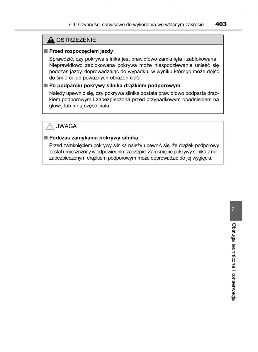 Toyota Auris Hybrid II 2 instrukcja obslugi / page 403