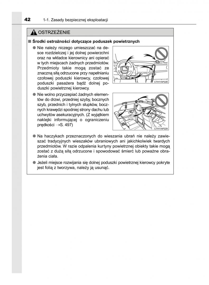 Toyota Auris Hybrid II 2 instrukcja obslugi / page 42