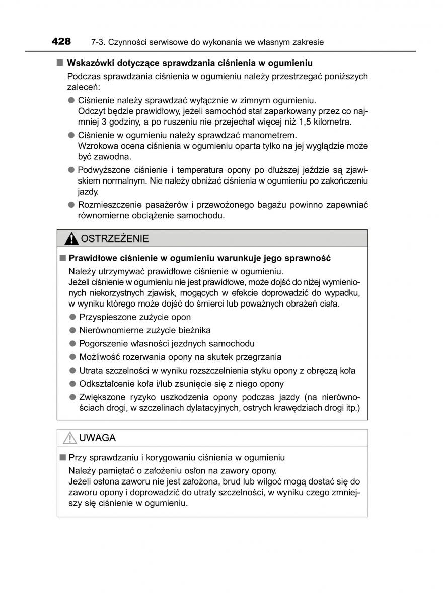 Toyota Auris Hybrid II 2 instrukcja obslugi / page 428