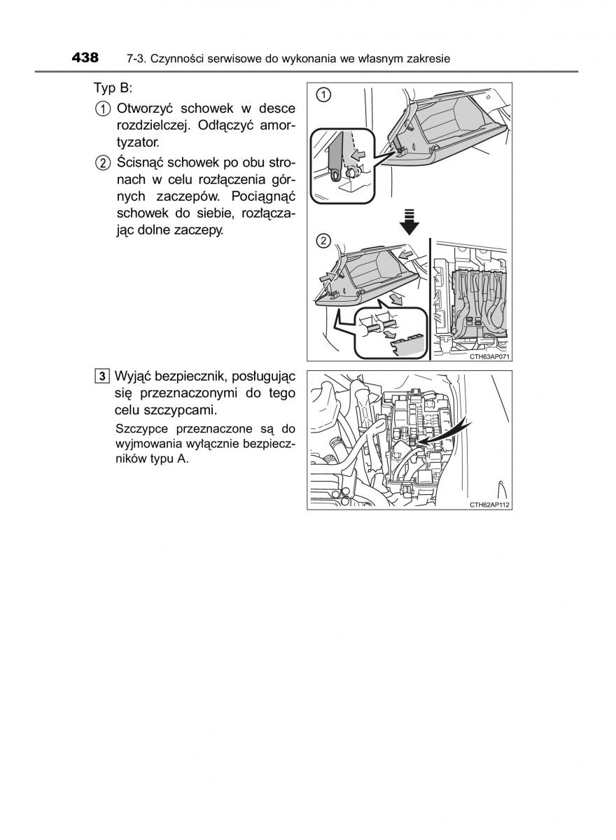 Toyota Auris Hybrid II 2 instrukcja obslugi / page 438