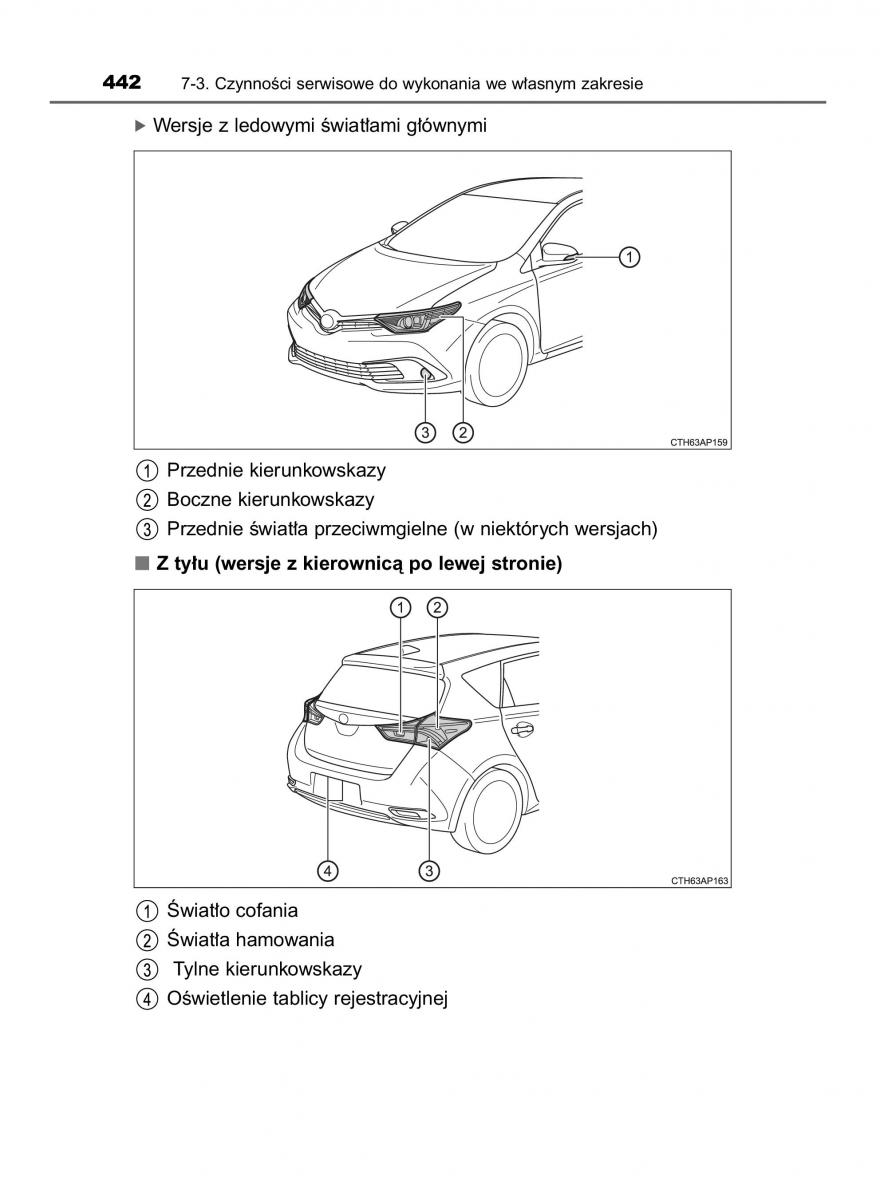 Toyota Auris Hybrid II 2 instrukcja obslugi / page 442