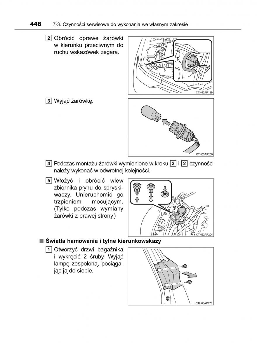 Toyota Auris Hybrid II 2 instrukcja obslugi / page 448