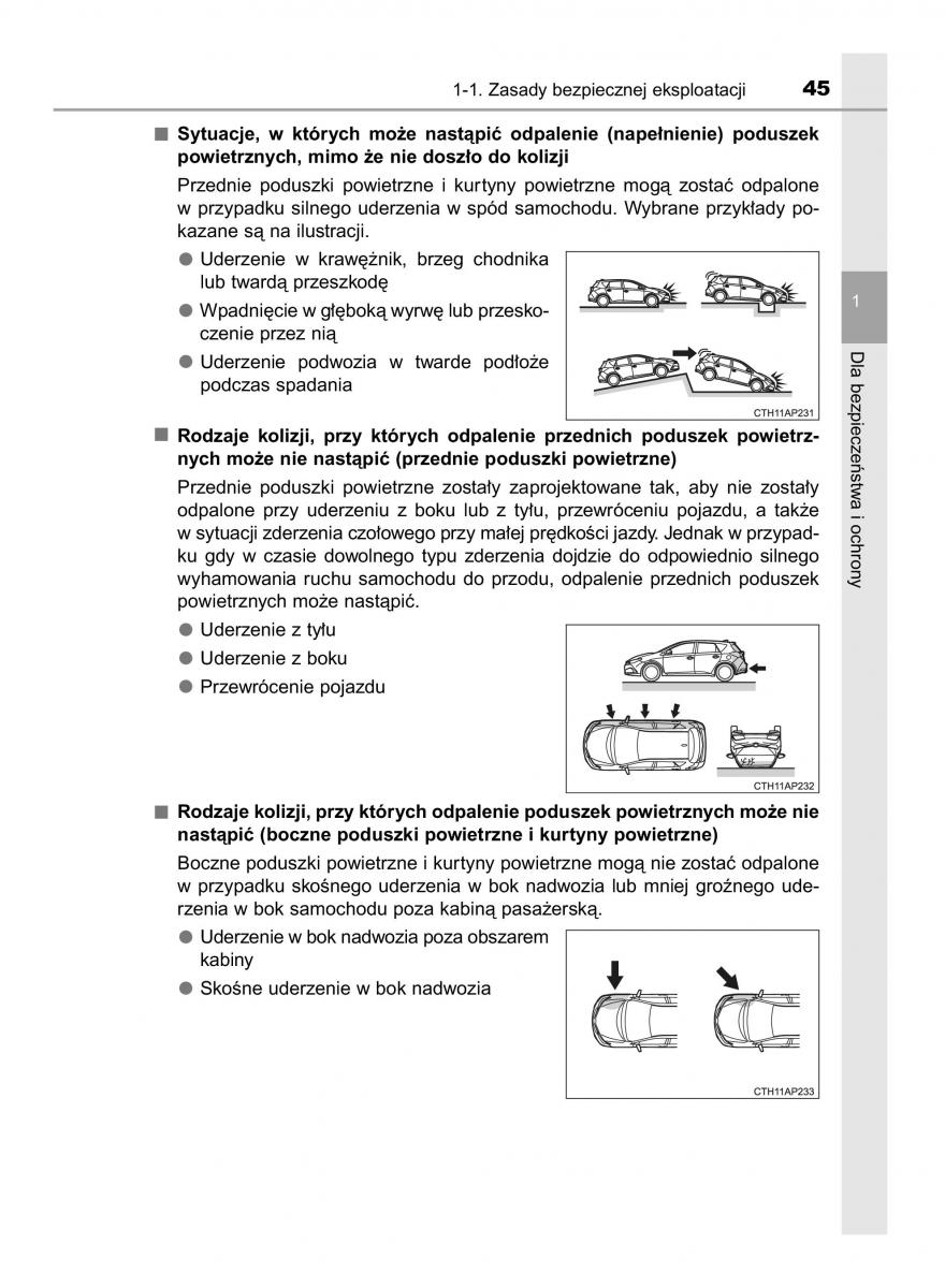 Toyota Auris Hybrid II 2 instrukcja obslugi / page 45