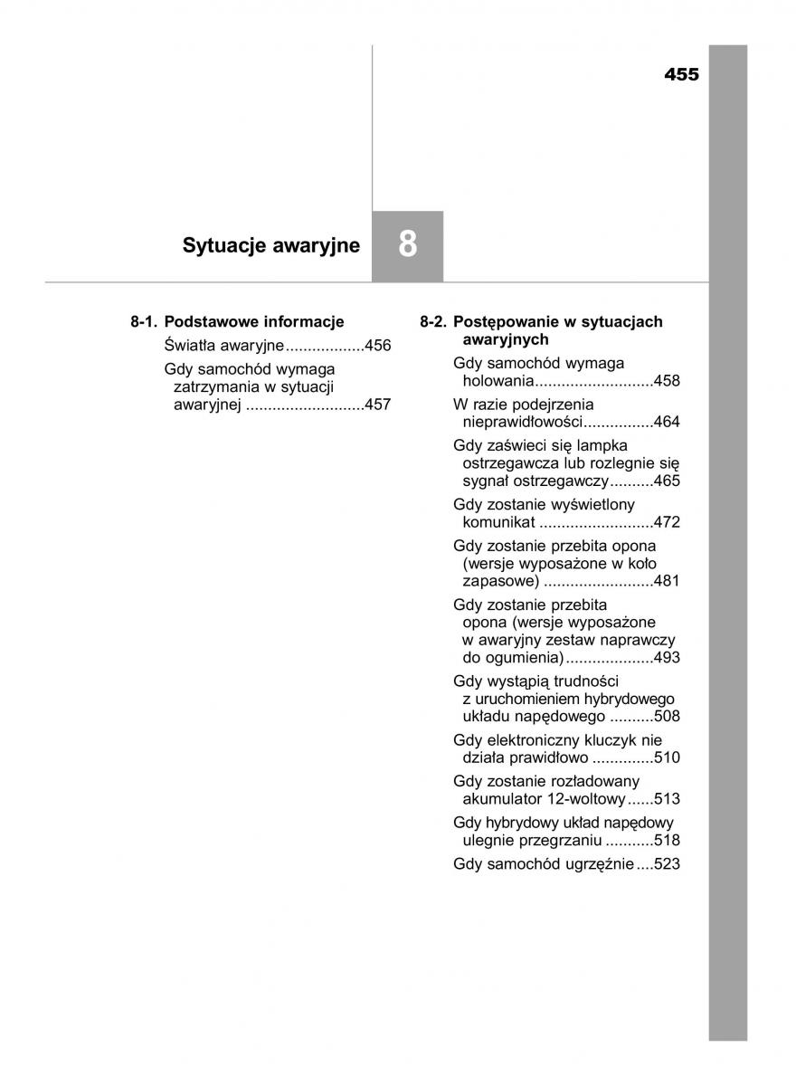 Toyota Auris Hybrid II 2 instrukcja obslugi / page 455