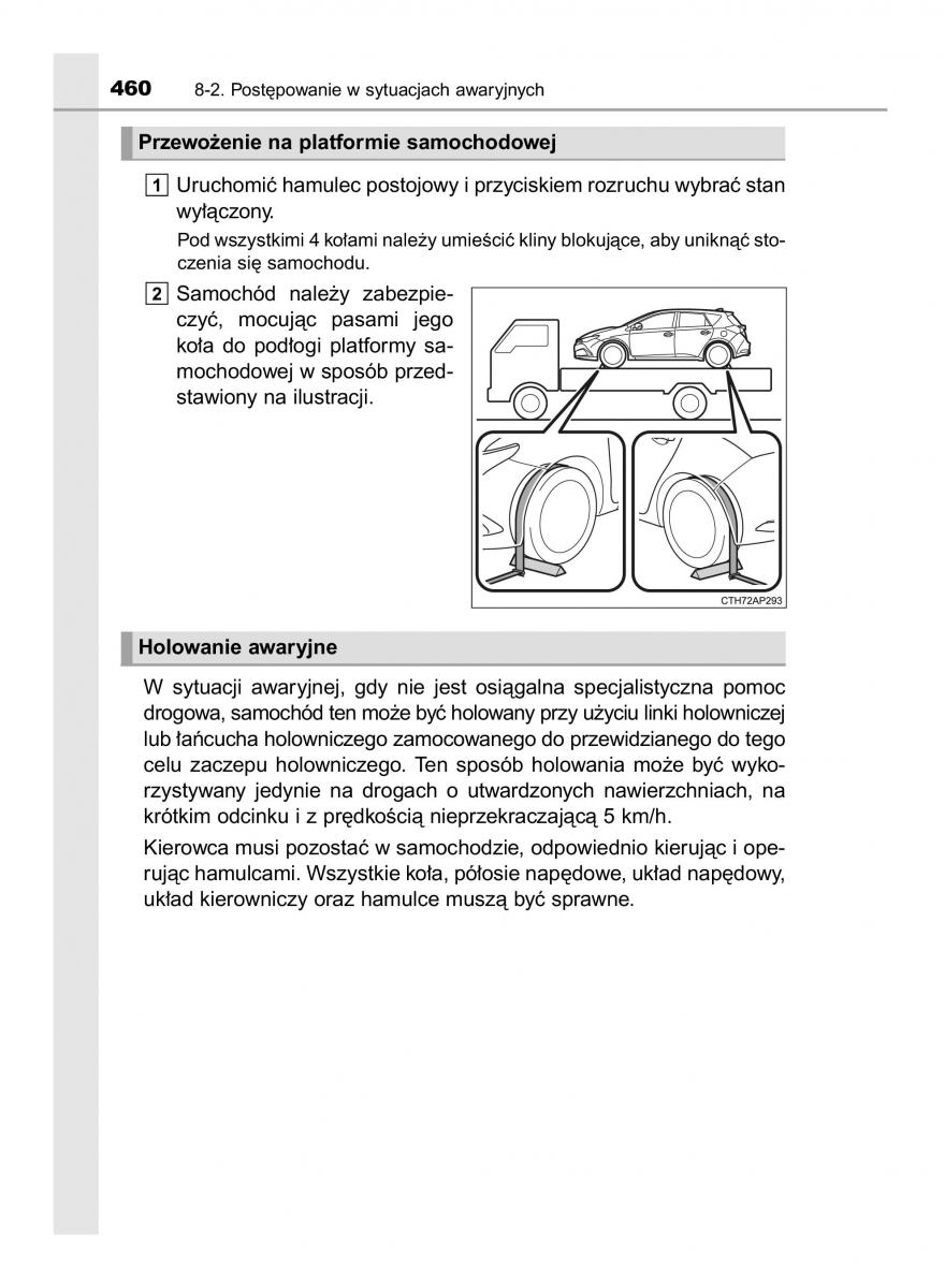 Toyota Auris Hybrid II 2 instrukcja obslugi / page 460