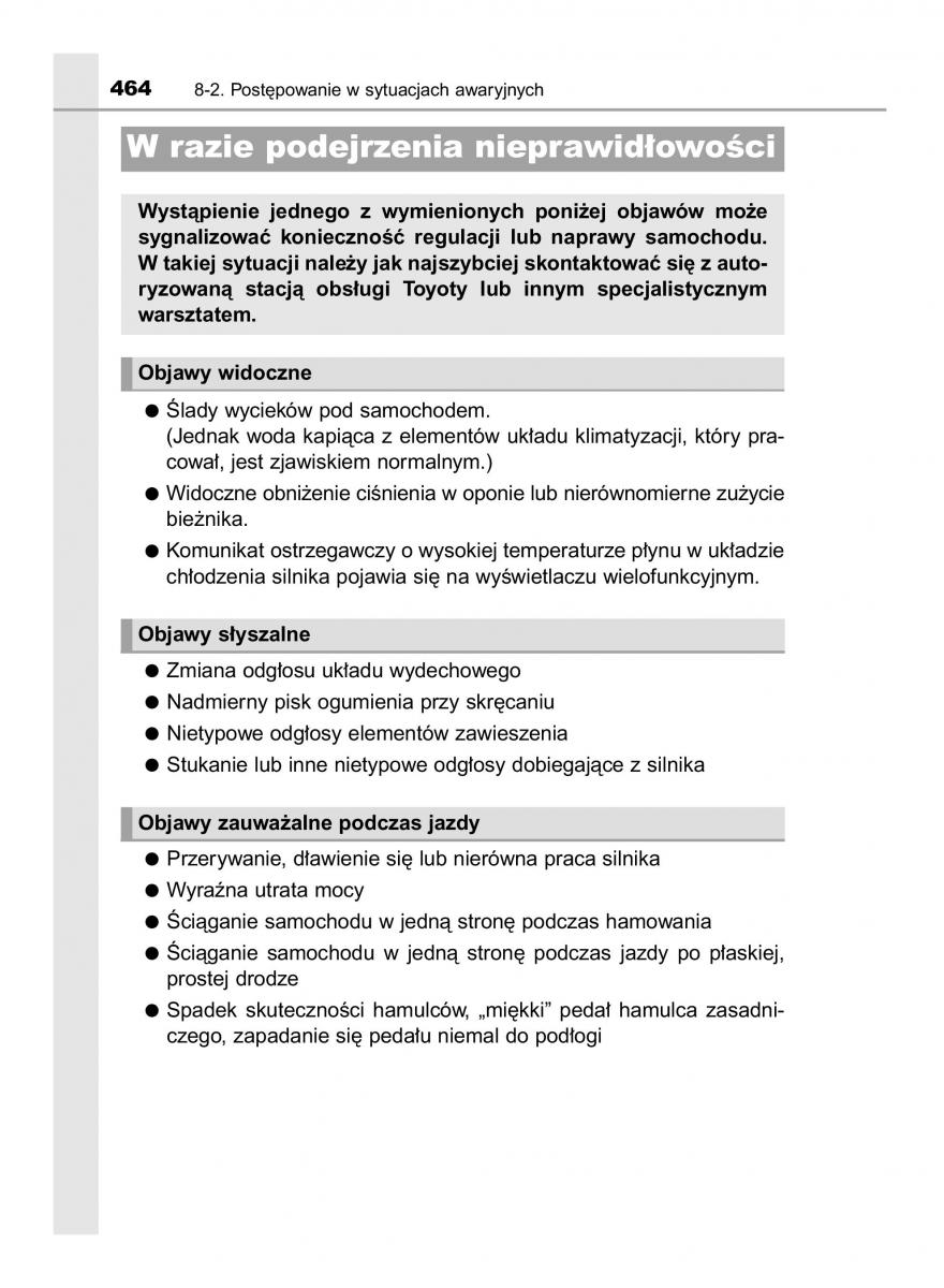 Toyota Auris Hybrid II 2 instrukcja obslugi / page 464