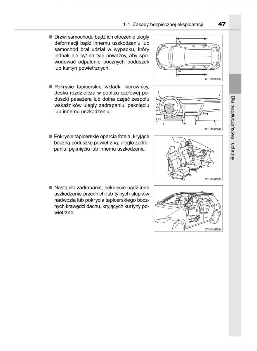 Toyota Auris Hybrid II 2 instrukcja obslugi / page 47