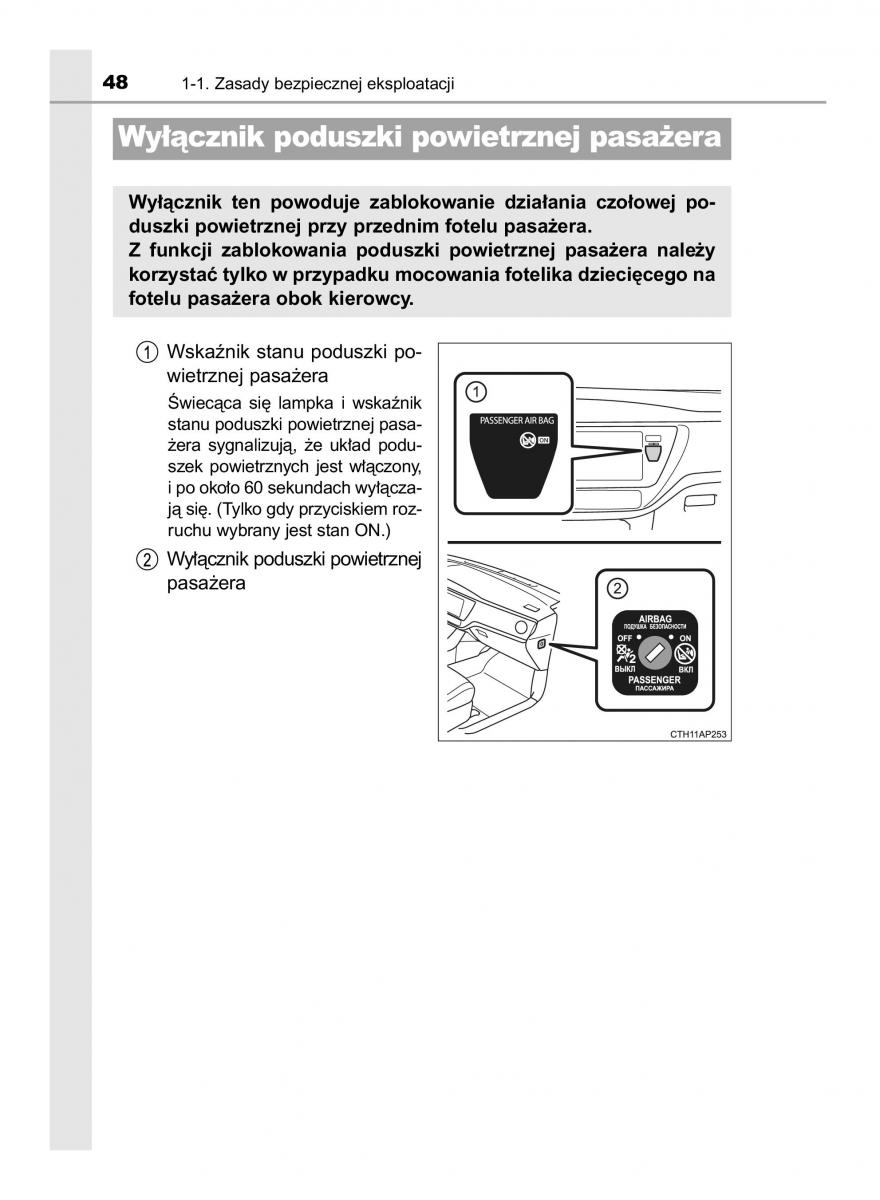 Toyota Auris Hybrid II 2 instrukcja obslugi / page 48