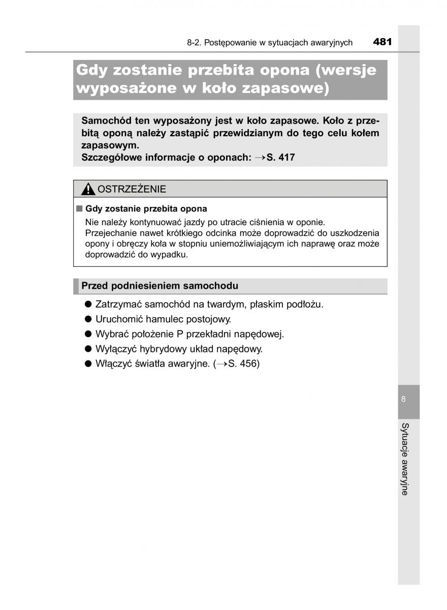 Toyota Auris Hybrid II 2 instrukcja obslugi / page 481