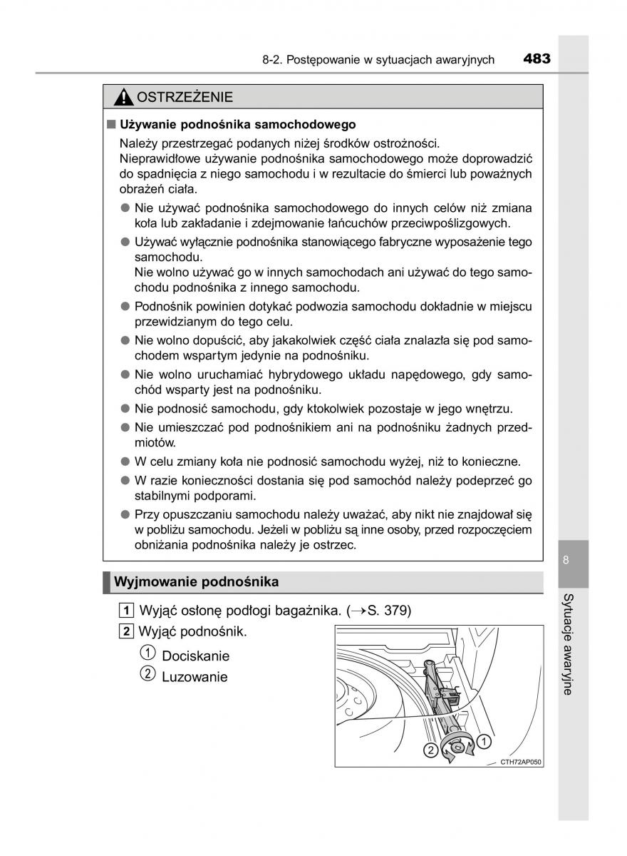 Toyota Auris Hybrid II 2 instrukcja obslugi / page 483