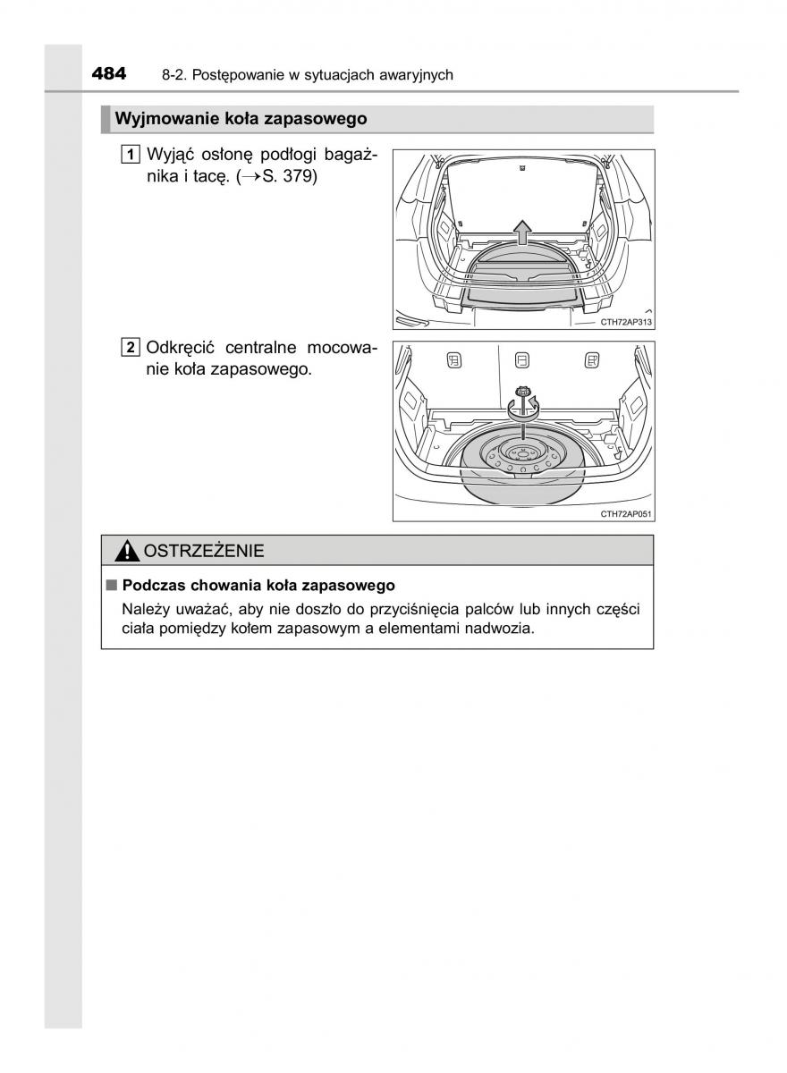 Toyota Auris Hybrid II 2 instrukcja obslugi / page 484