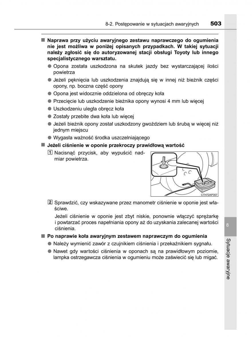 Toyota Auris Hybrid II 2 instrukcja obslugi / page 503