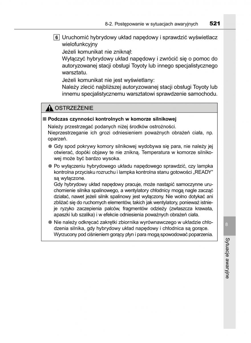 Toyota Auris Hybrid II 2 instrukcja obslugi / page 521