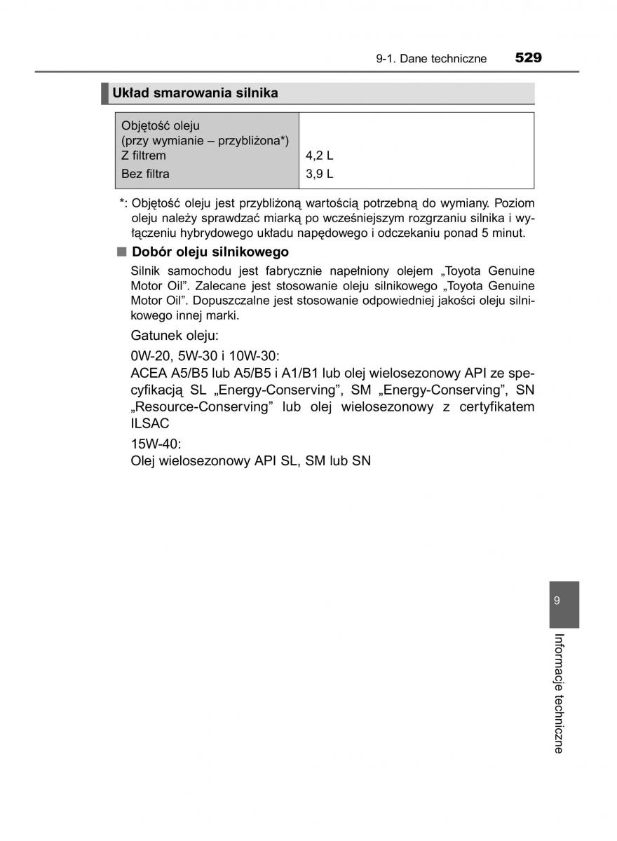 Toyota Auris Hybrid II 2 instrukcja obslugi / page 529