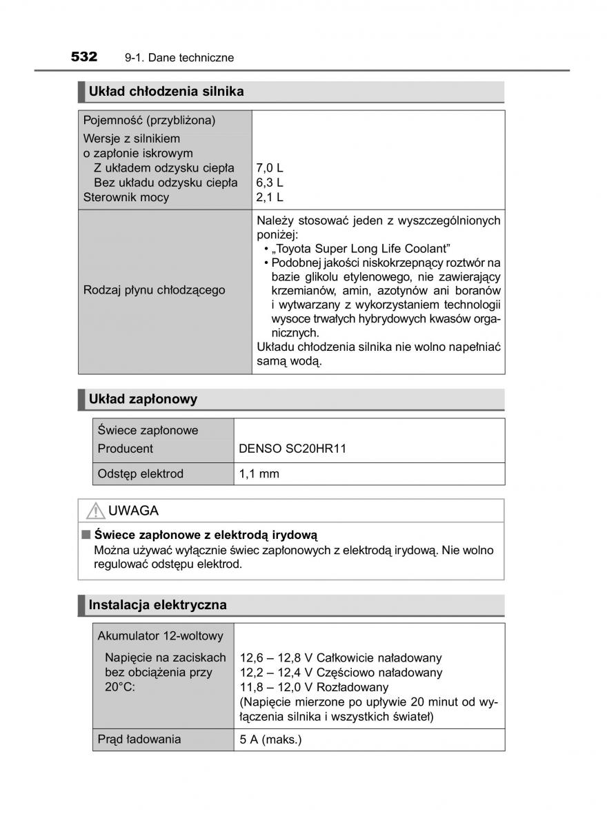 Toyota Auris Hybrid II 2 instrukcja obslugi / page 532