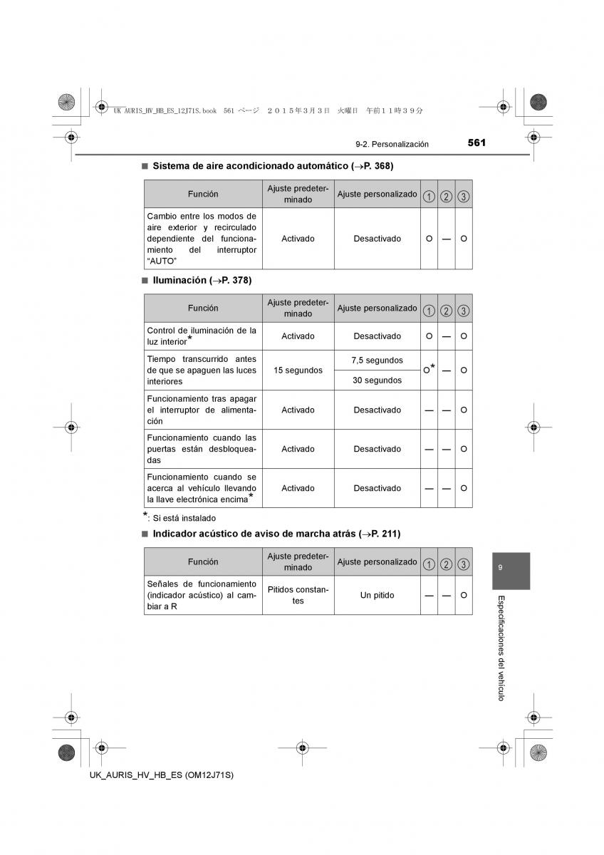 Toyota Auris Hybrid II 2 manual del propietario / page 561