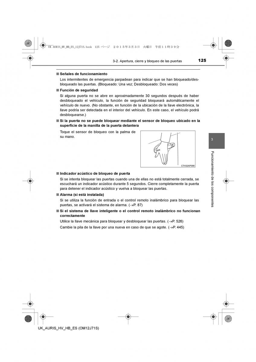 Toyota Auris Hybrid II 2 manual del propietario / page 125