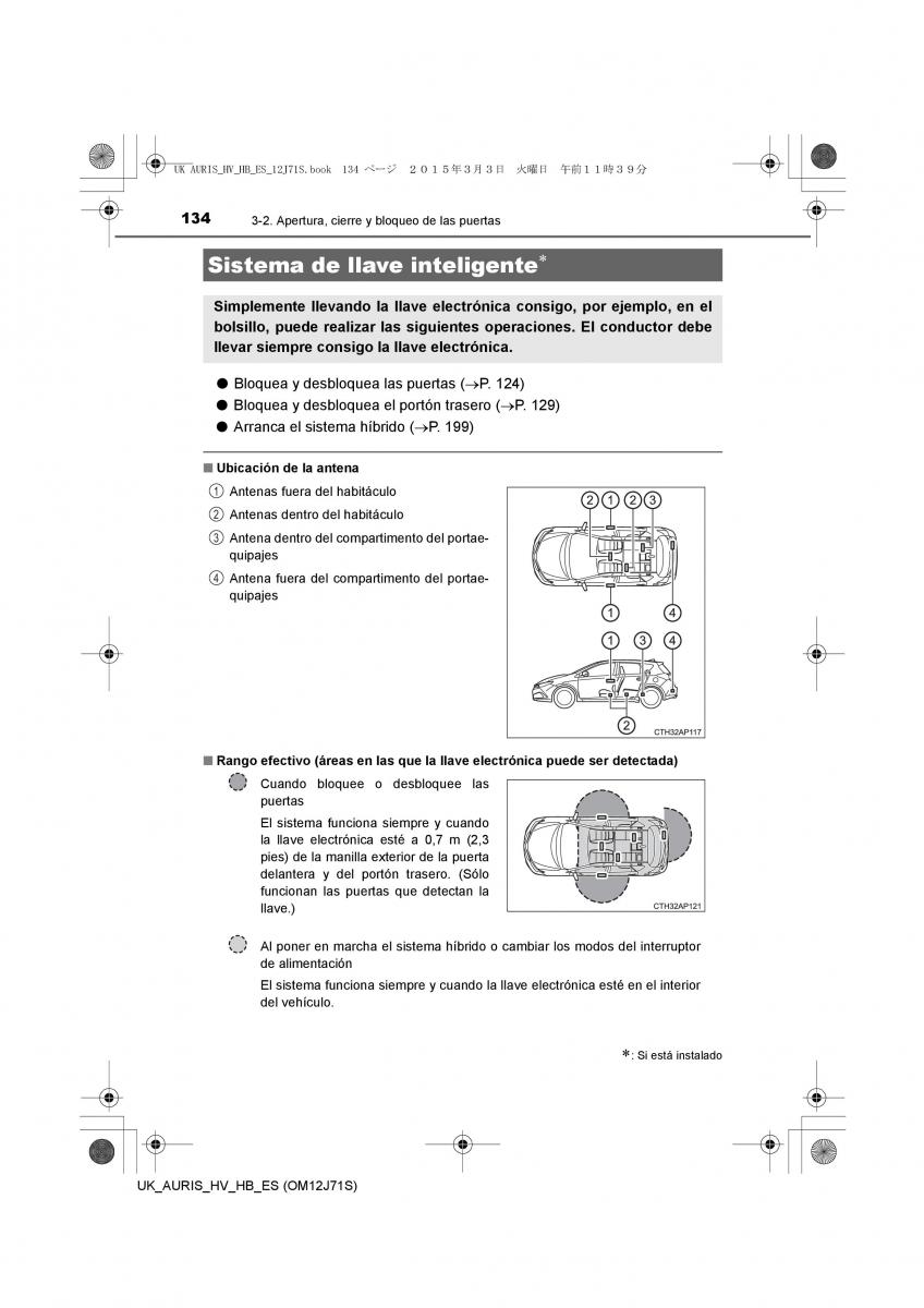 Toyota Auris Hybrid II 2 manual del propietario / page 134