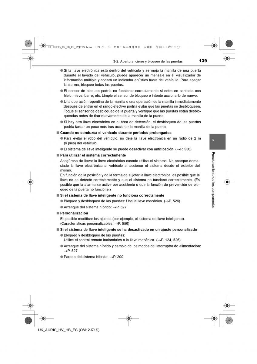 Toyota Auris Hybrid II 2 manual del propietario / page 139