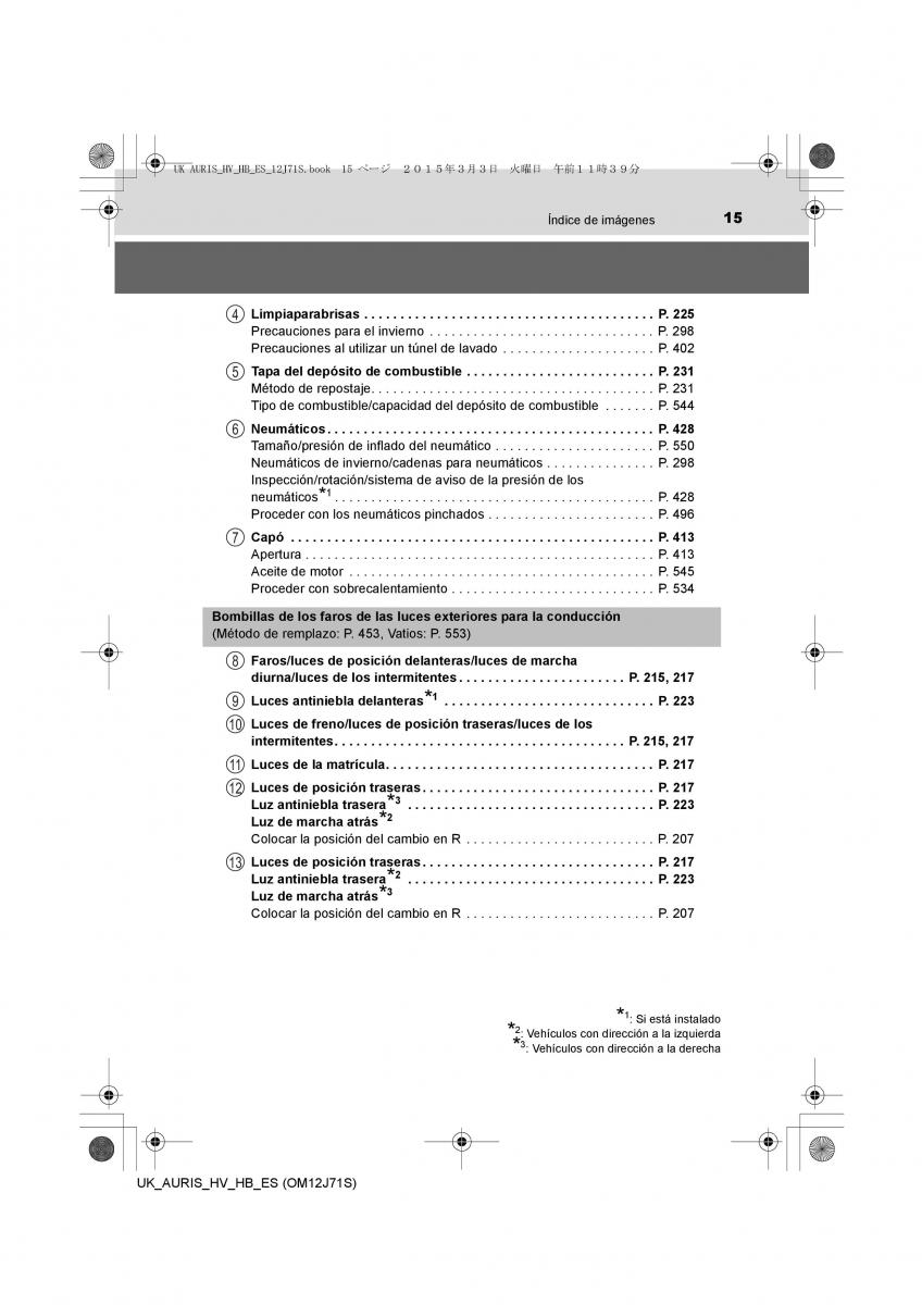 Toyota Auris Hybrid II 2 manual del propietario / page 15