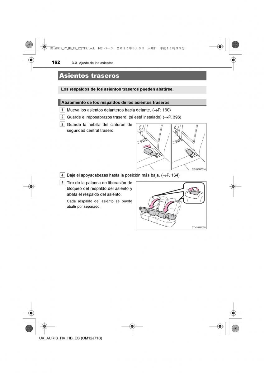 Toyota Auris Hybrid II 2 manual del propietario / page 162