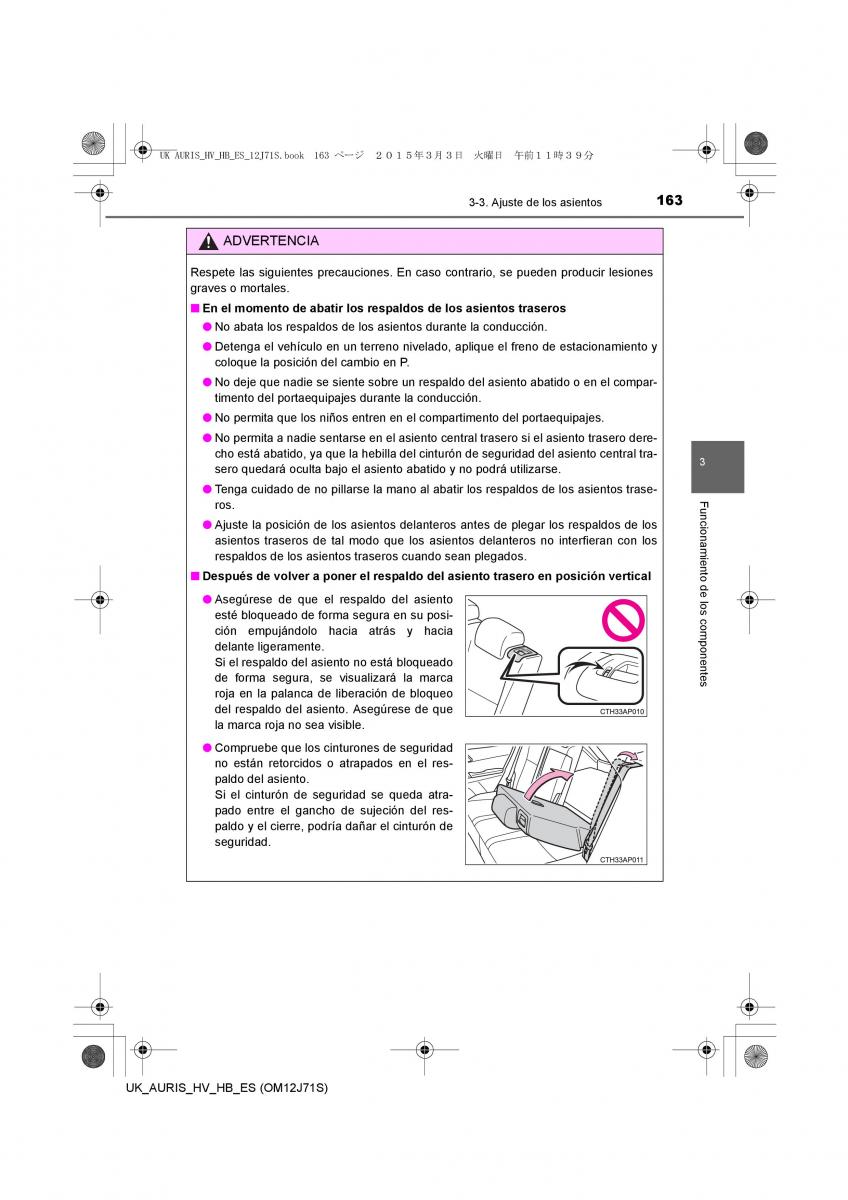 Toyota Auris Hybrid II 2 manual del propietario / page 163