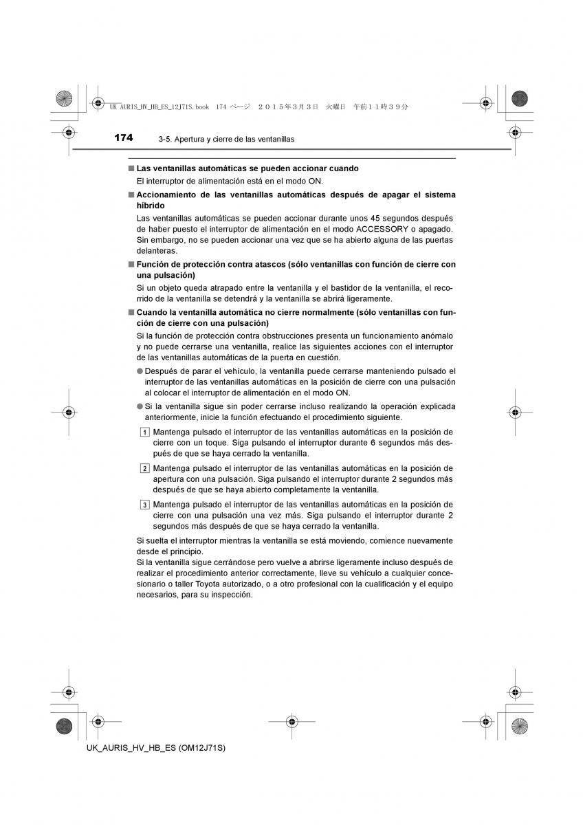 Toyota Auris Hybrid II 2 manual del propietario / page 174