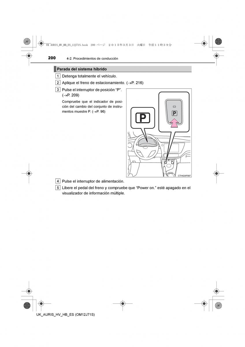 Toyota Auris Hybrid II 2 manual del propietario / page 200