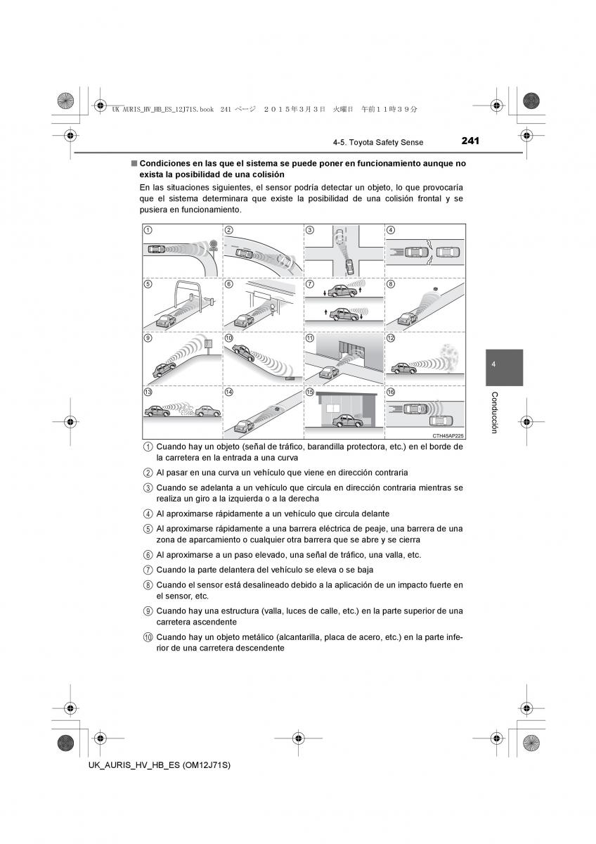 Toyota Auris Hybrid II 2 manual del propietario / page 241