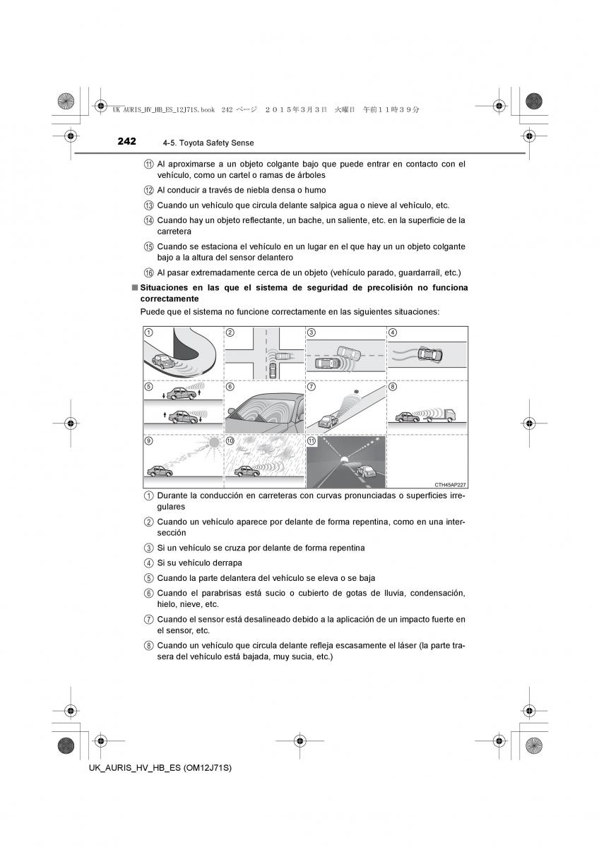 Toyota Auris Hybrid II 2 manual del propietario / page 242