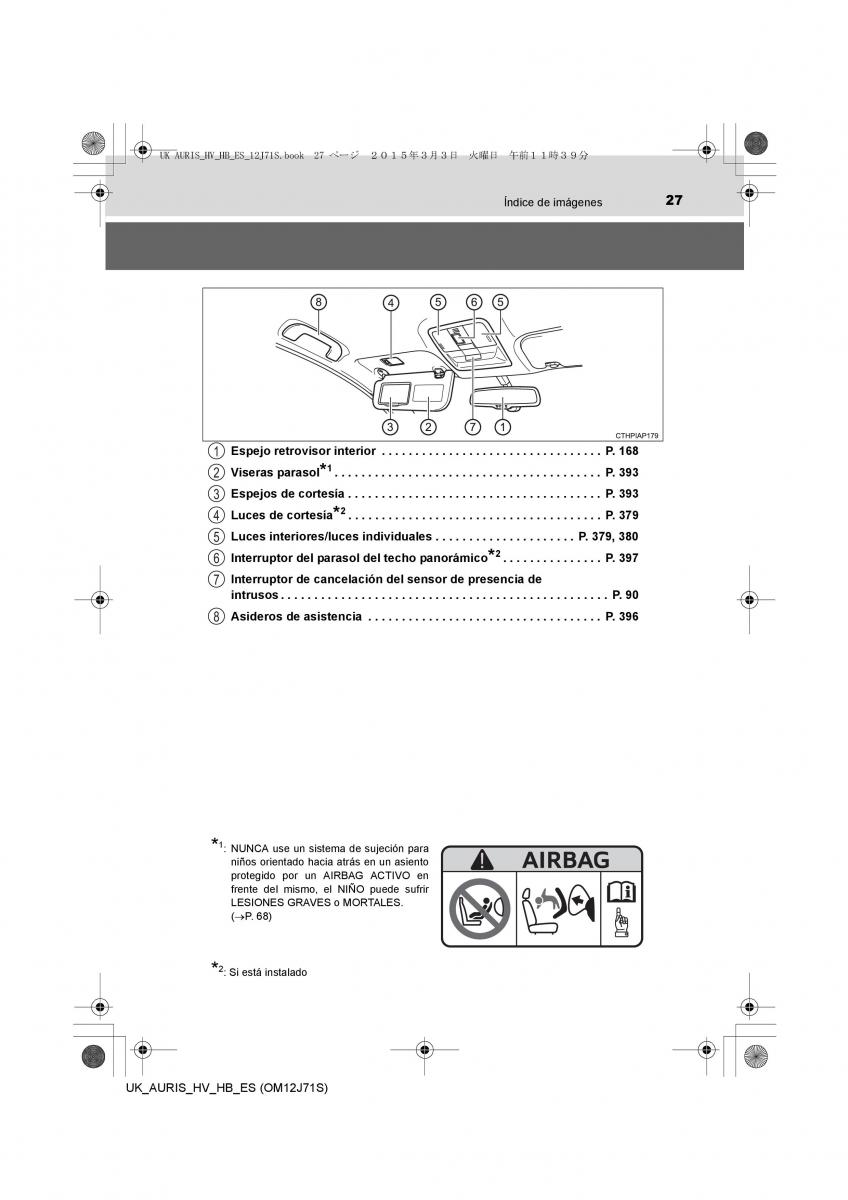 Toyota Auris Hybrid II 2 manual del propietario / page 27