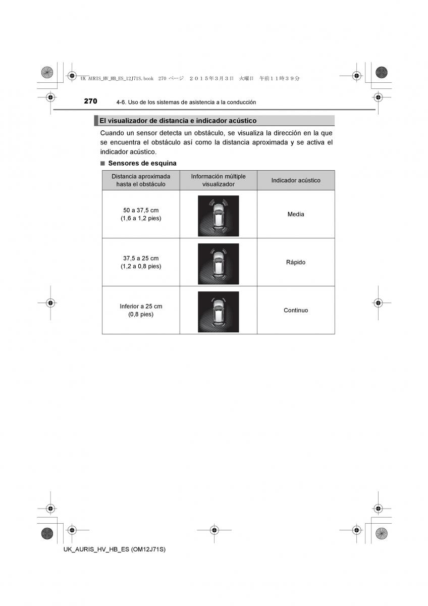 Toyota Auris Hybrid II 2 manual del propietario / page 270