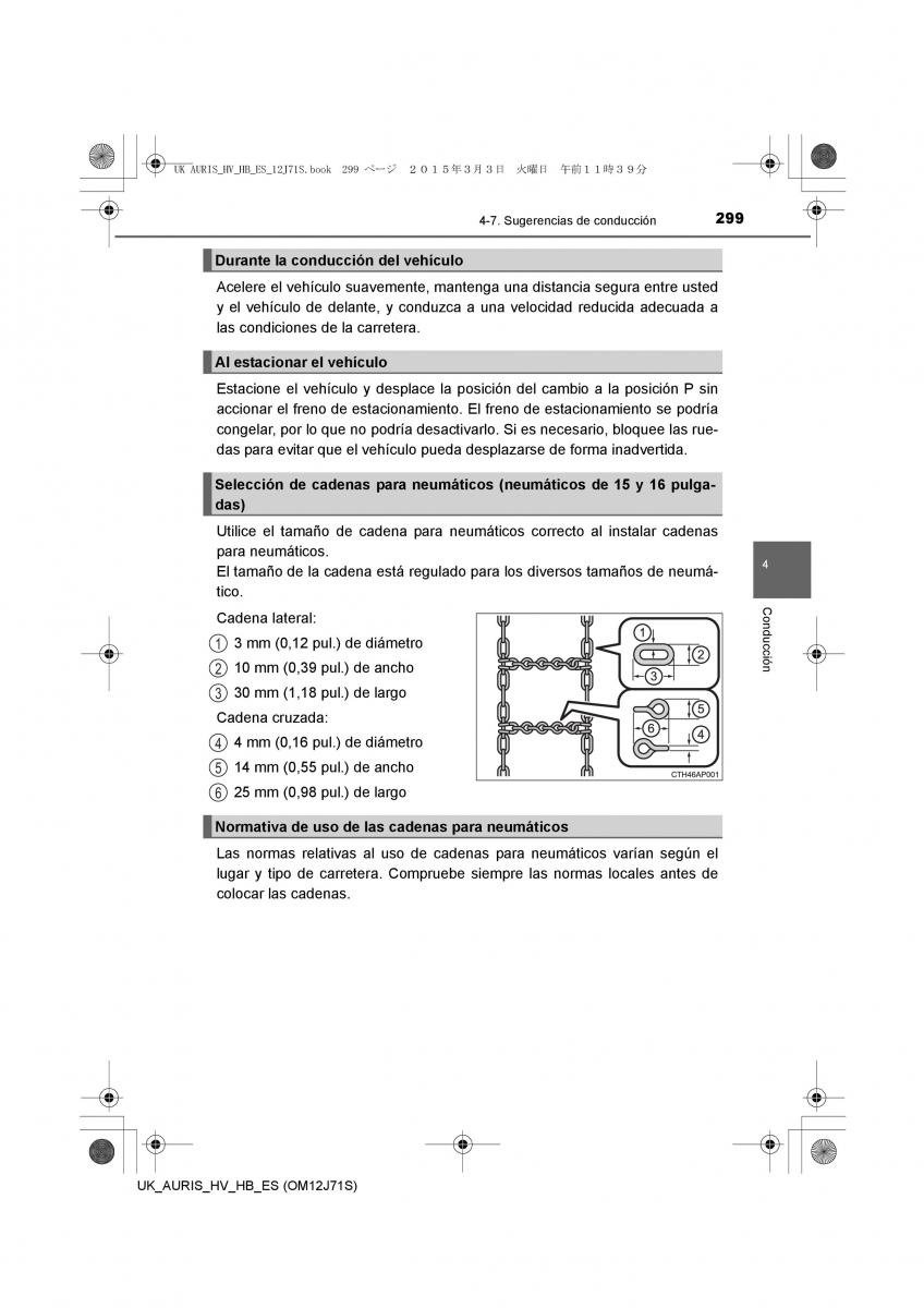 Toyota Auris Hybrid II 2 manual del propietario / page 299